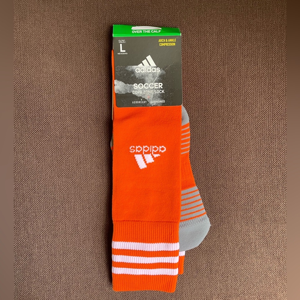 New Adidas® Copa Zone Cushion IV Soccer OTC Socks Size Large
